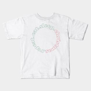 Eat Sleep Christmas Repeat Kids T-Shirt